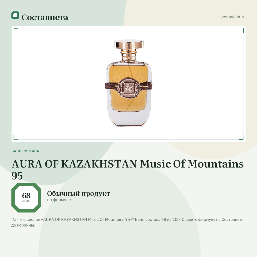 AURA OF KAZAKHSTAN Music Of Mountains 95: балл состава 68 из 100 — Состависта