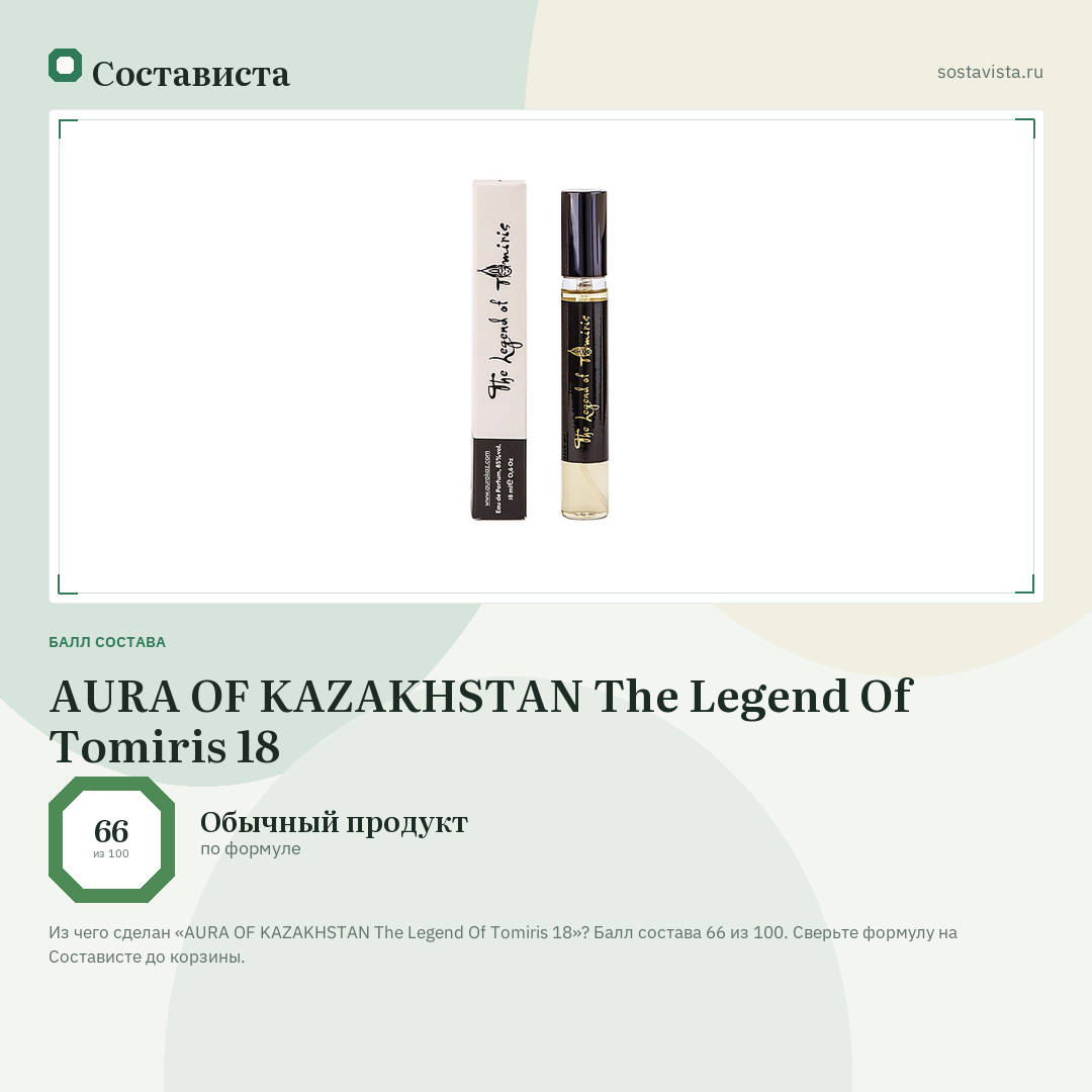 AURA OF KAZAKHSTAN The Legend Of Tomiris 18: балл состава 66 из 100 — Состависта