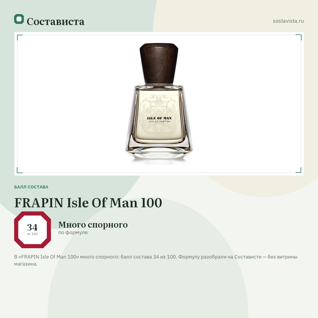 FRAPIN Isle Of Man 100: балл состава 34 из 100 — Состависта