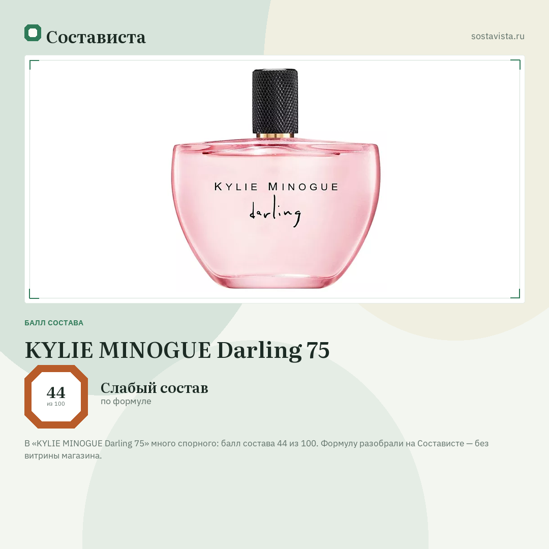 KYLIE MINOGUE Darling 75: балл состава 44 из 100 — Состависта