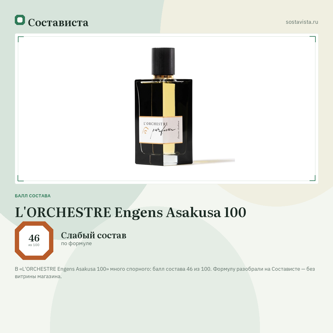 L'ORCHESTRE Engens Asakusa 100: балл состава 46 из 100 — Состависта