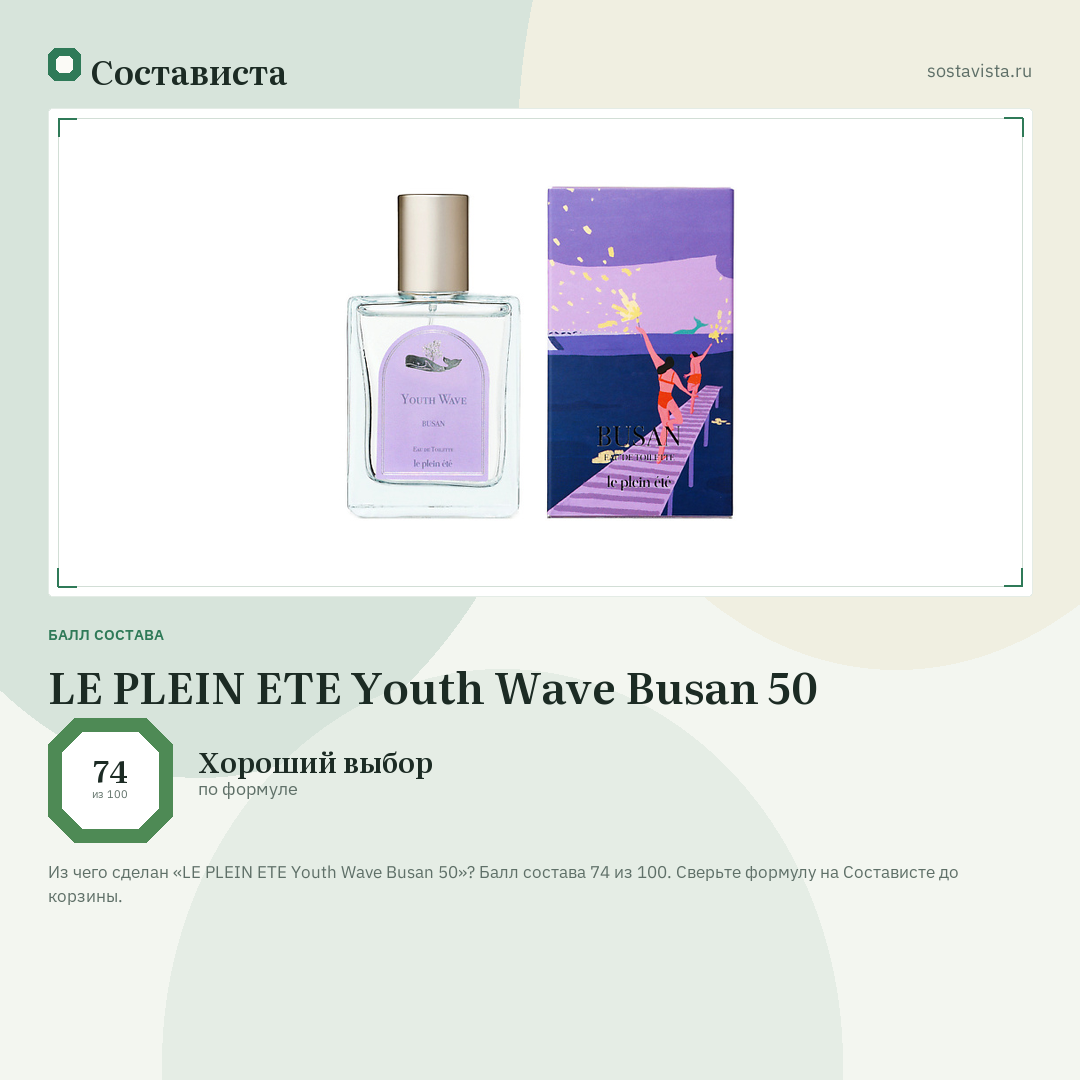 LE PLEIN ETE Youth Wave Busan 50: балл состава 74 из 100 — Состависта