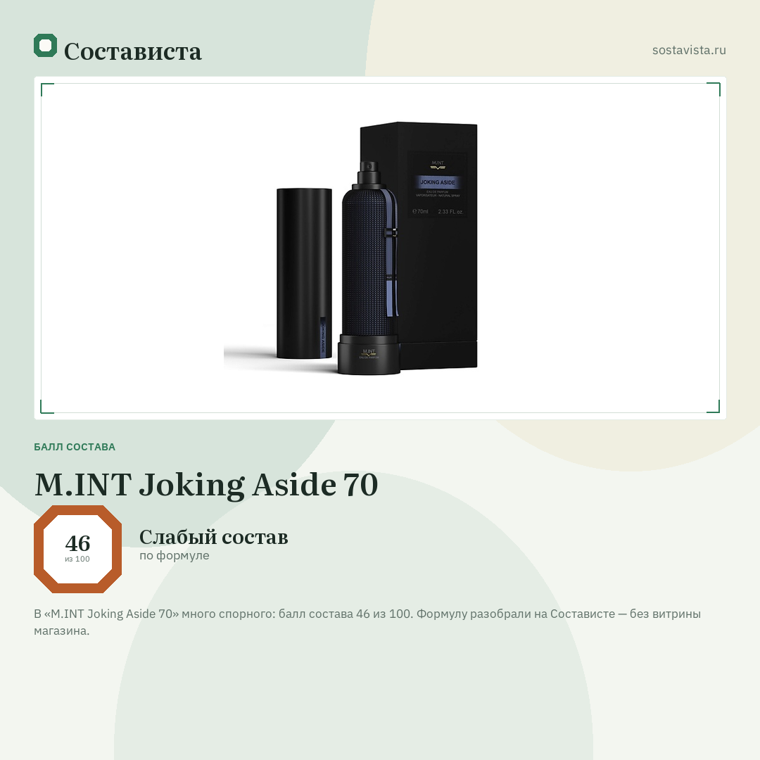 M.INT Joking Aside 70: балл состава 46 из 100 — Состависта