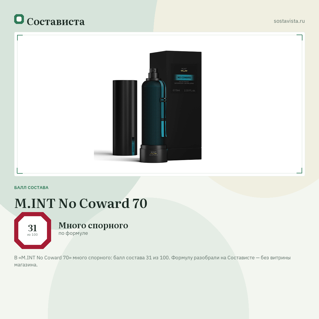 M.INT No Coward 70: балл состава 31 из 100 — Состависта