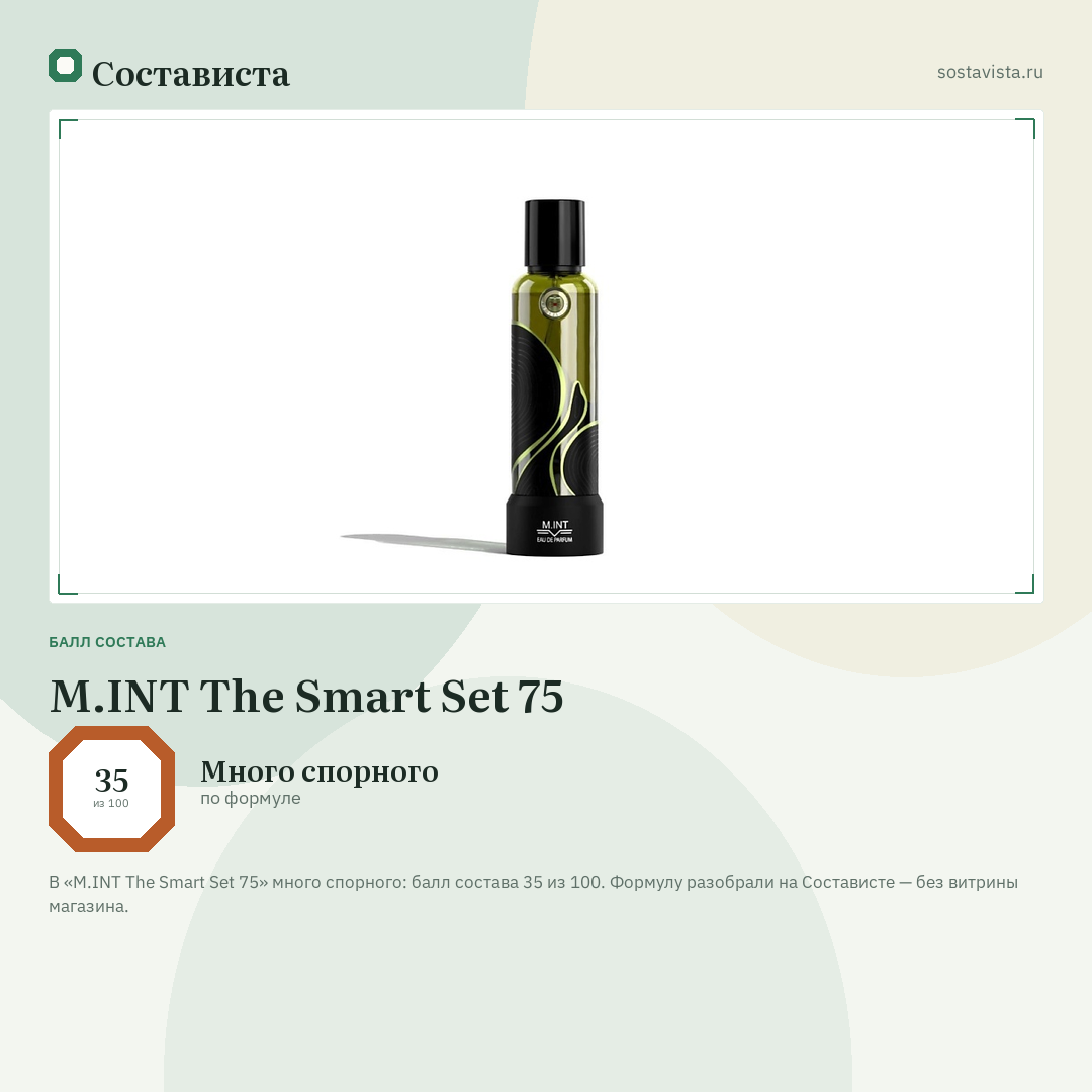 M.INT The Smart Set 75: балл состава 35 из 100 — Состависта