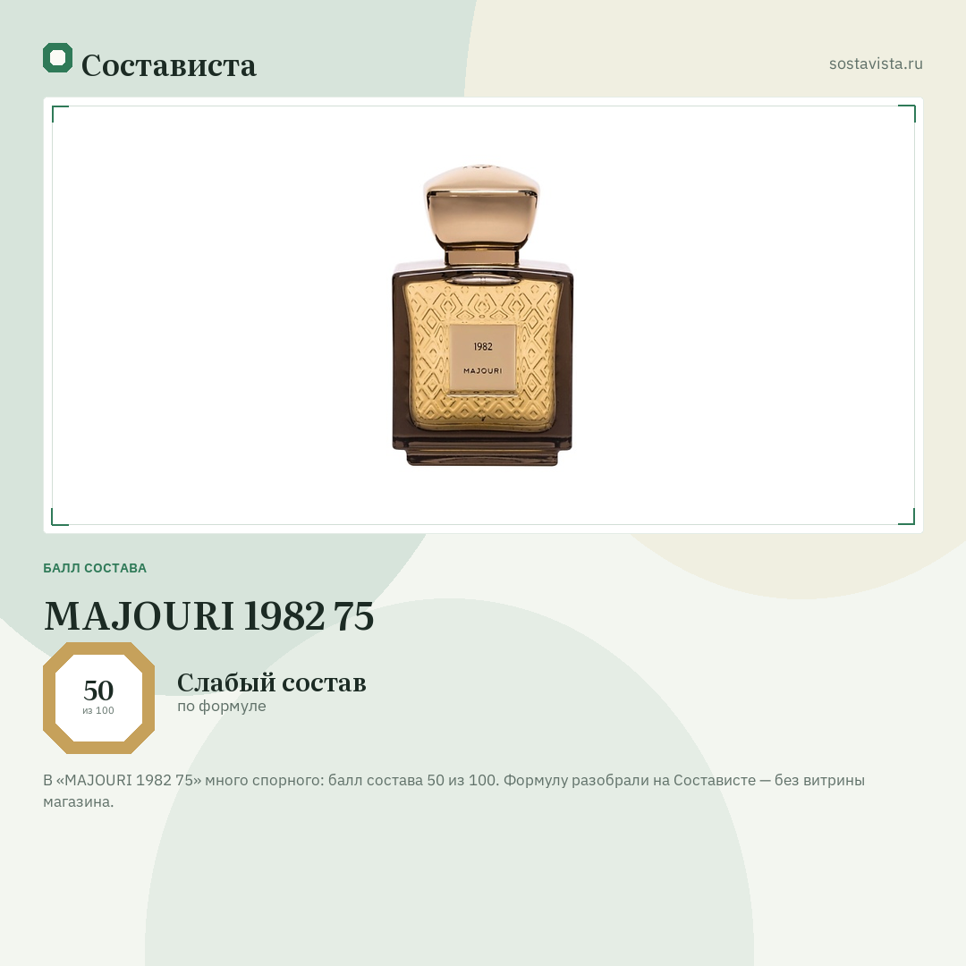 MAJOURI 1982 75: балл состава 50 из 100 — Состависта