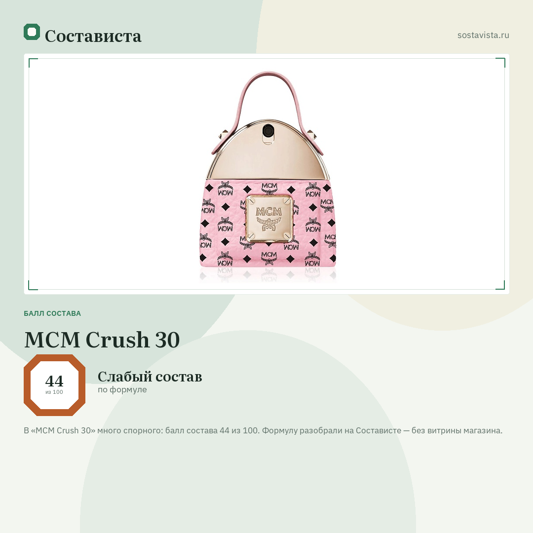 MCM Crush 30: балл состава 44 из 100 — Состависта