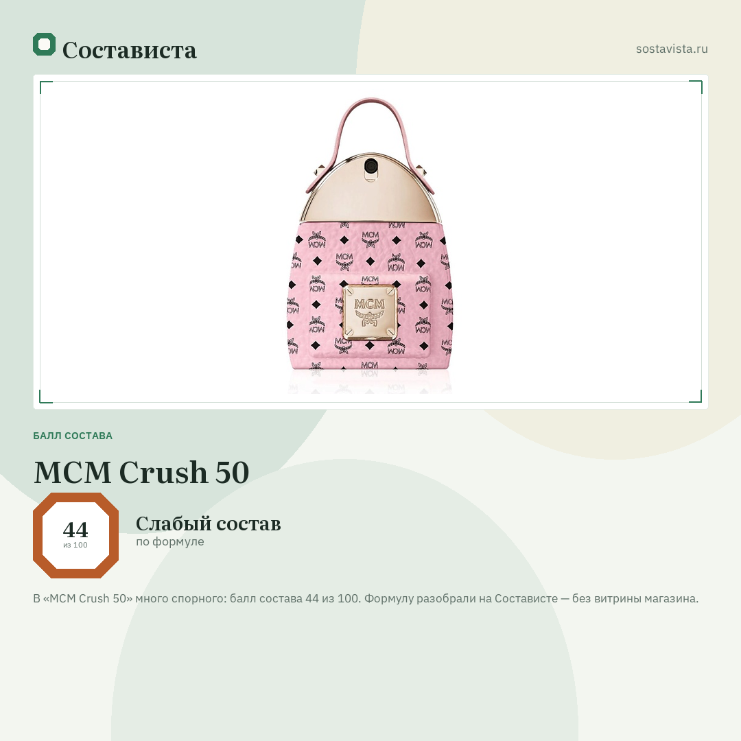 MCM Crush 50: балл состава 44 из 100 — Состависта