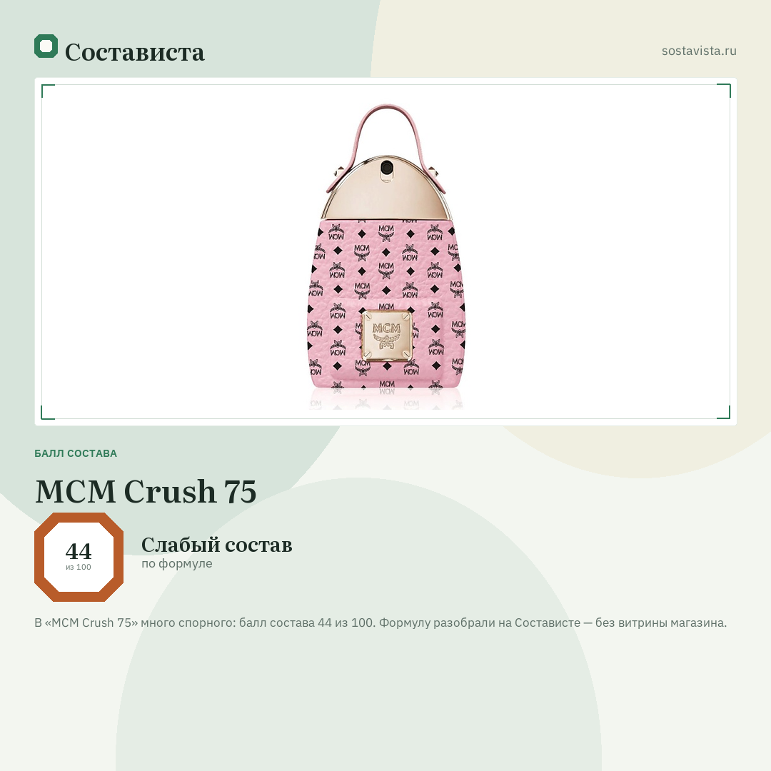 MCM Crush 75: балл состава 44 из 100 — Состависта