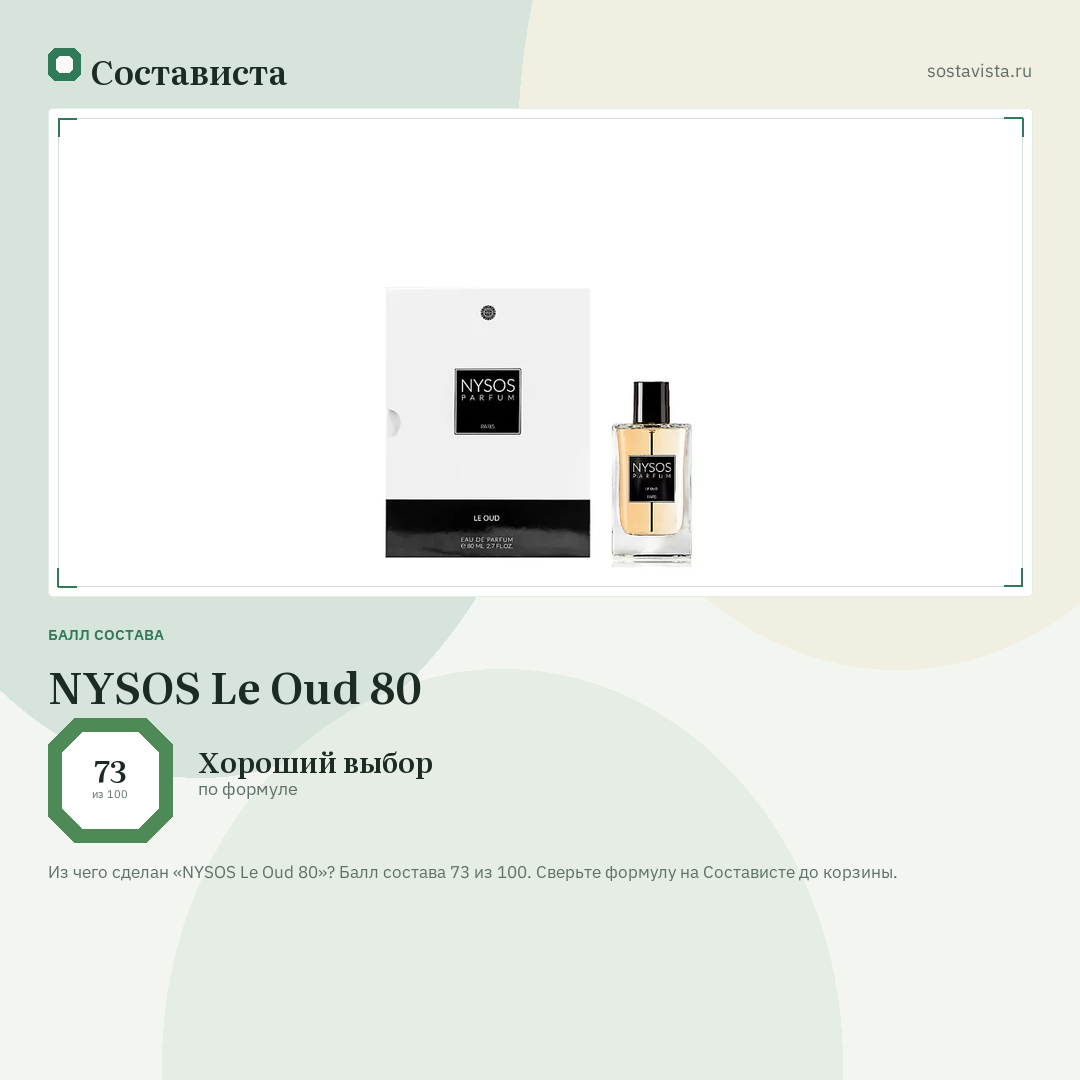 NYSOS Le Oud 80: балл состава 73 из 100 — Состависта
