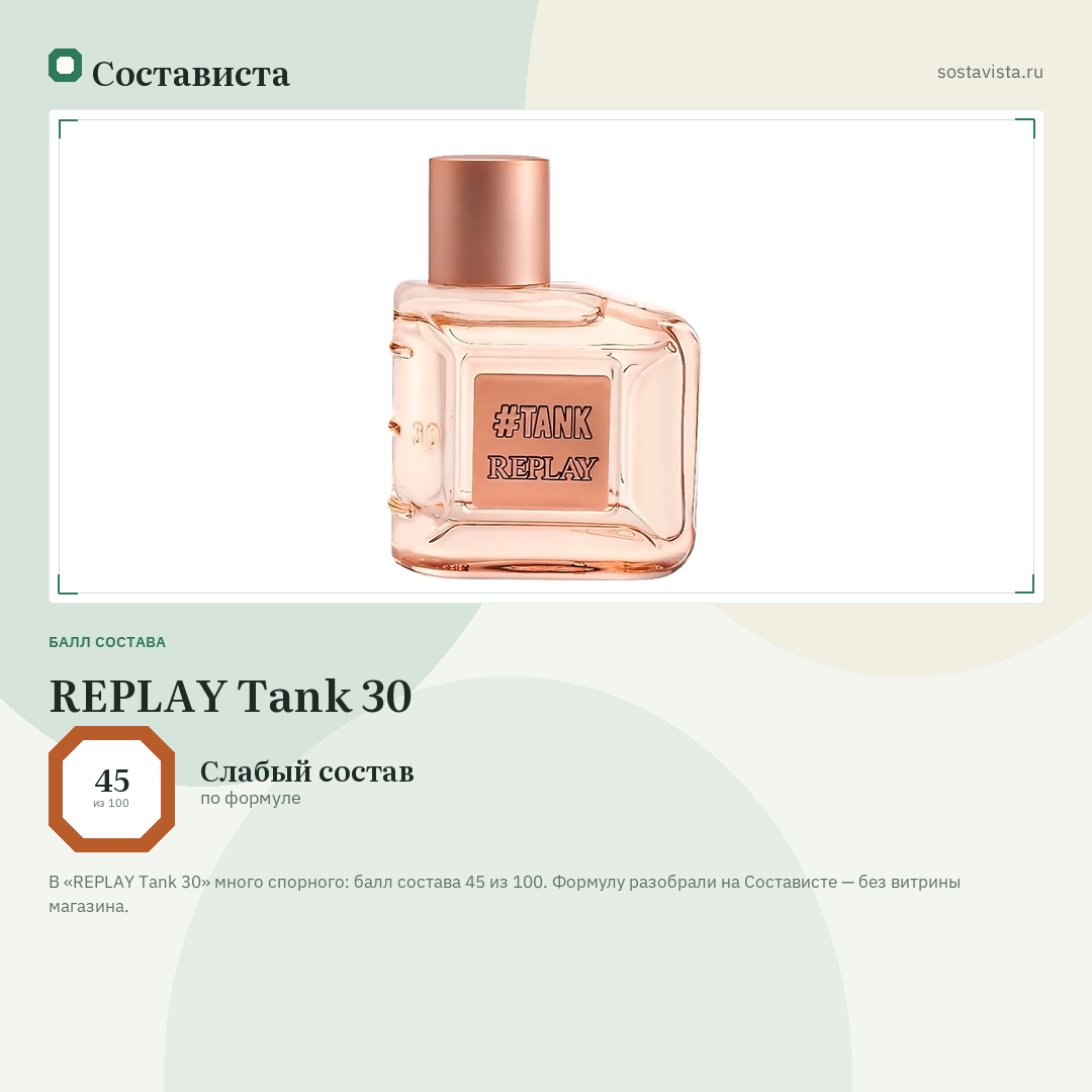 REPLAY Tank 30: балл состава 45 из 100 — Состависта