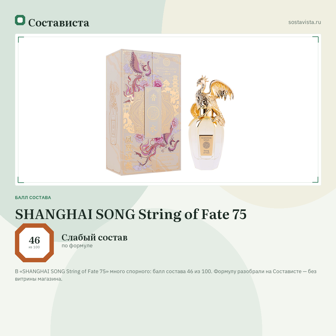 SHANGHAI SONG String of Fate 75: балл состава 46 из 100 — Состависта