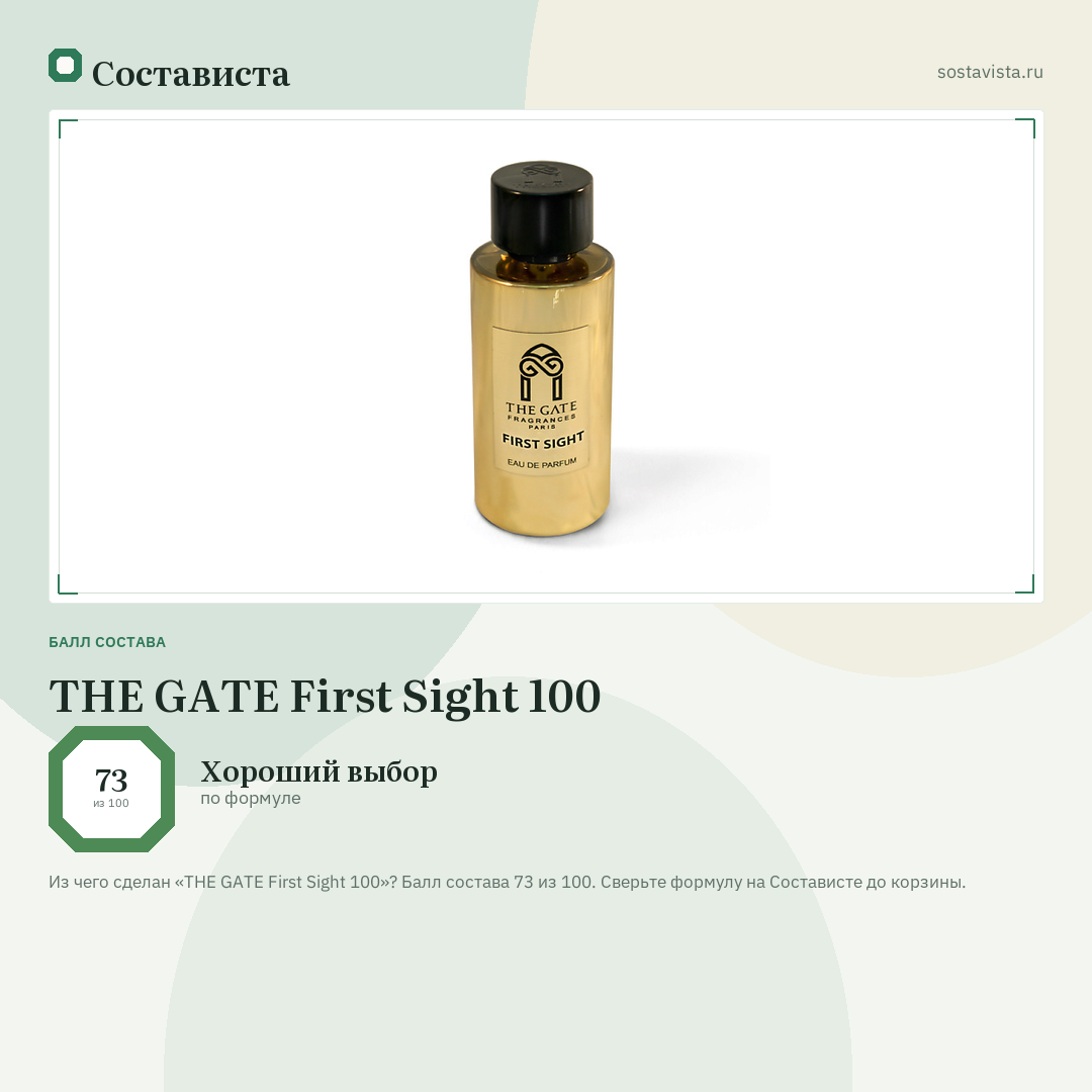 THE GATE First Sight 100: балл состава 73 из 100 — Состависта