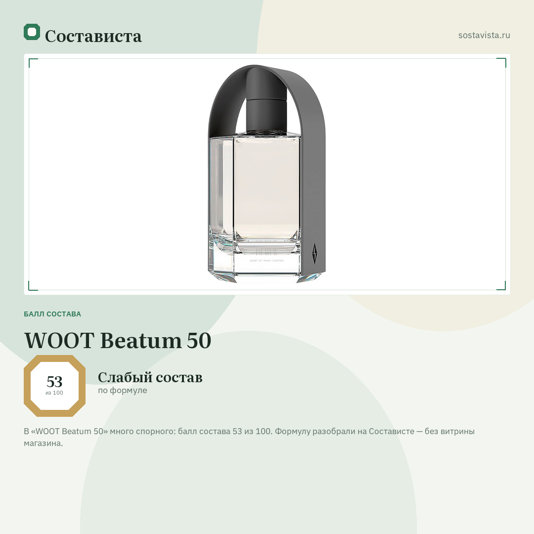 WOOT Beatum 50: балл состава 53 из 100 — Состависта