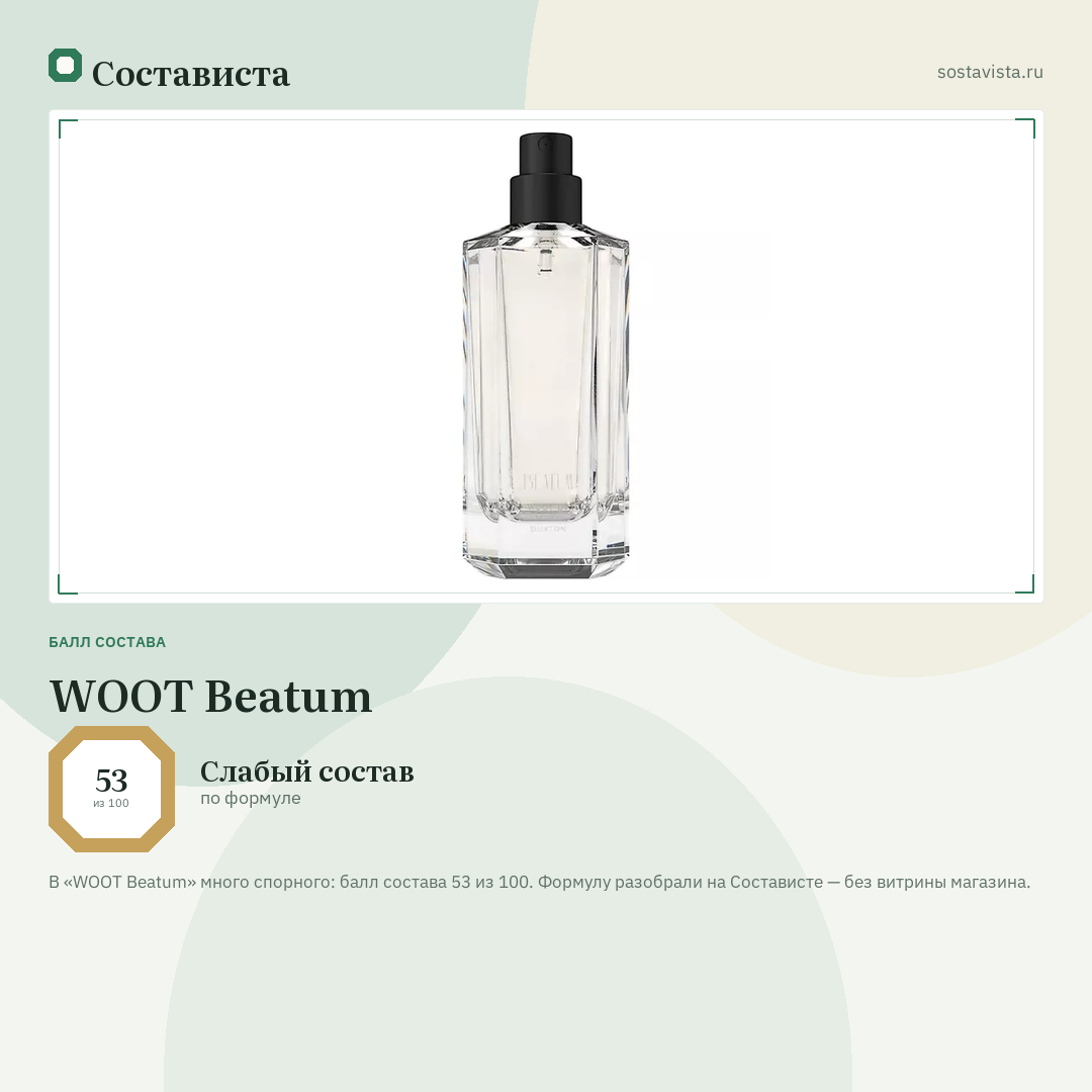 WOOT Beatum: балл состава 53 из 100 — Состависта