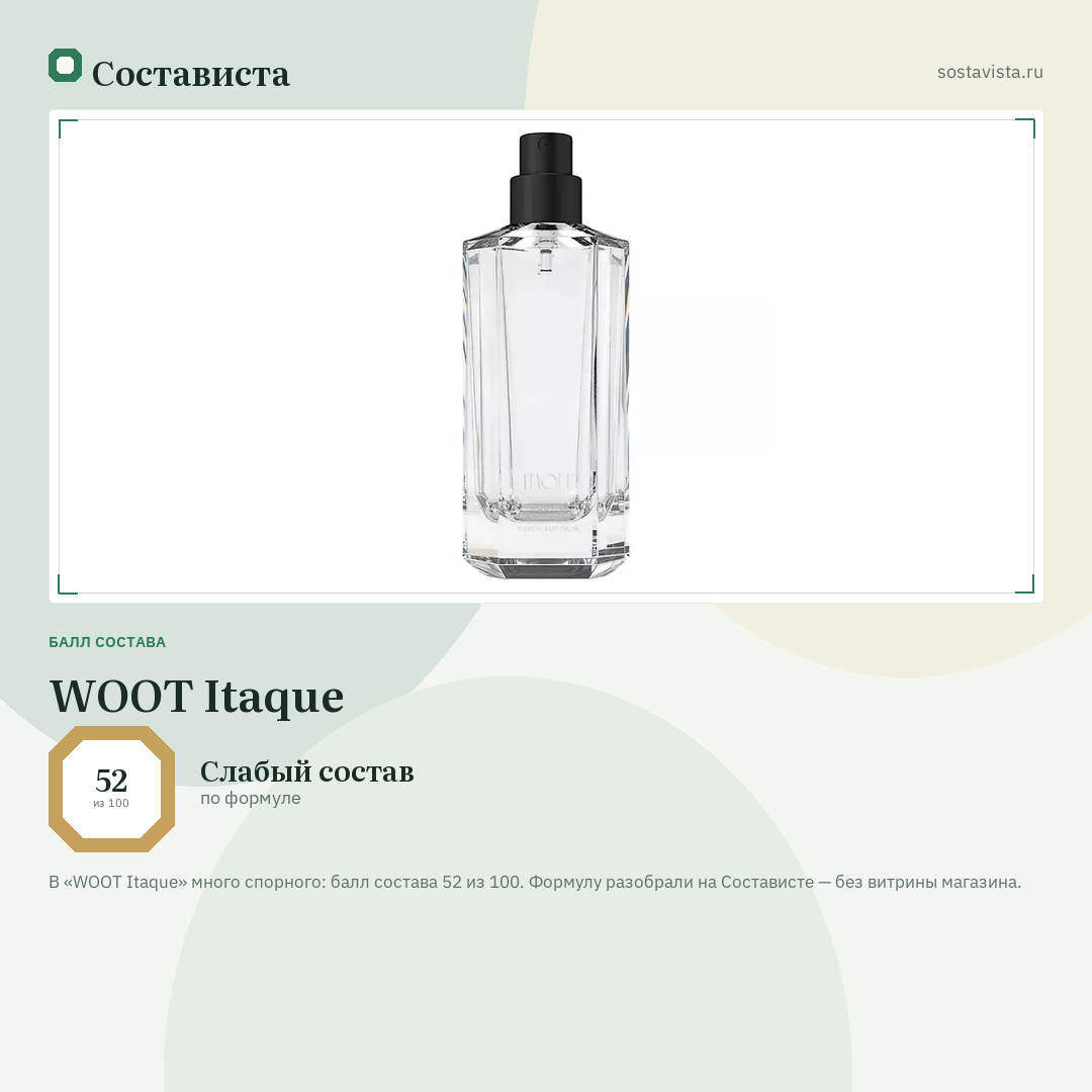 WOOT Itaque: балл состава 52 из 100 — Состависта