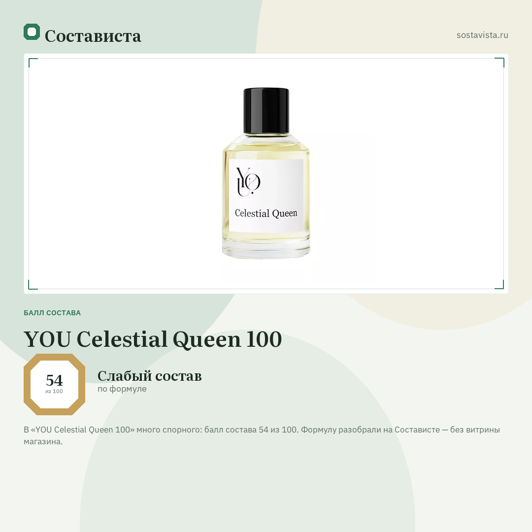 YOU Celestial Queen 100: балл состава 54 из 100 — Состависта